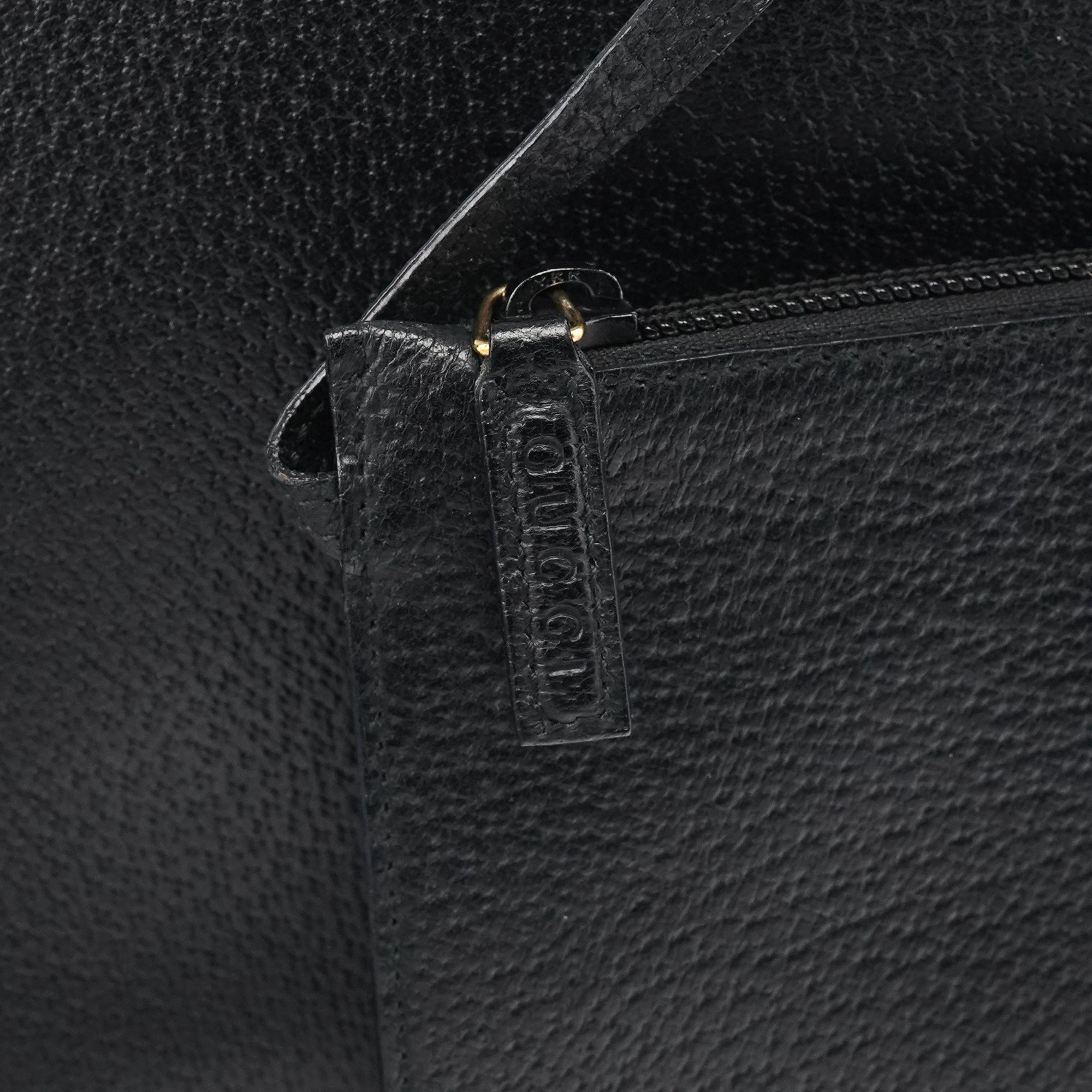 Gucci 001 1883 Bamboo Hobo Bag aus schwarzem Leder