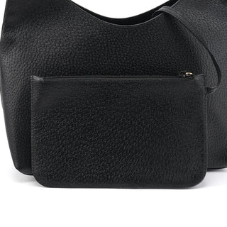 Gucci 001 1883 Black Leather Bamboo Hobo Bag