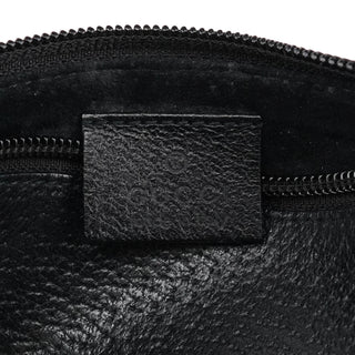 Gucci 001 1883 Black Leather Bamboo Hobo Bag