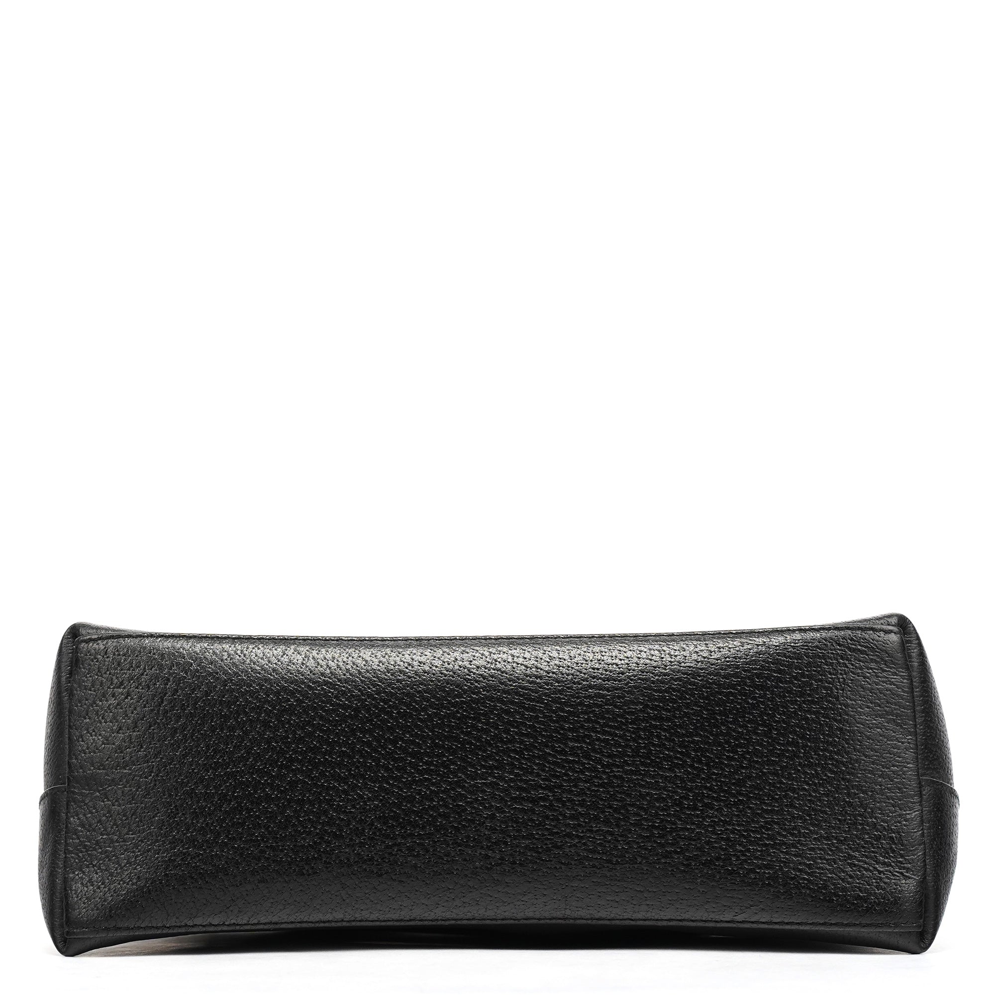 Gucci 001 1883 Bamboo Hobo Bag aus schwarzem Leder