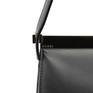 Gucci 001 2058 Anthracite Leather Frame Shoulder Bag