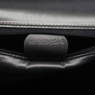 Gucci 001 2058 Anthracite Leather Metal Frame Shoulder Bag
