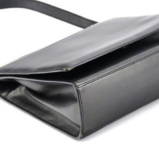 Gucci 001 2058 Anthracite Leather Metal Frame Shoulder Bag