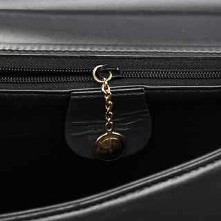 Gucci 001 2058 Anthracite Leather Metal Frame Shoulder Bag