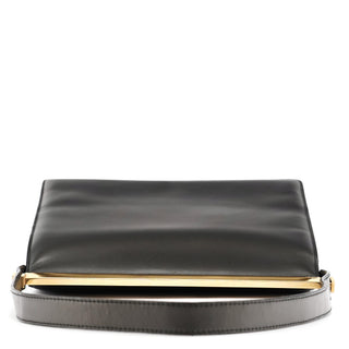 Gucci 001 2058 Anthracite Leather Metal Frame Shoulder Bag