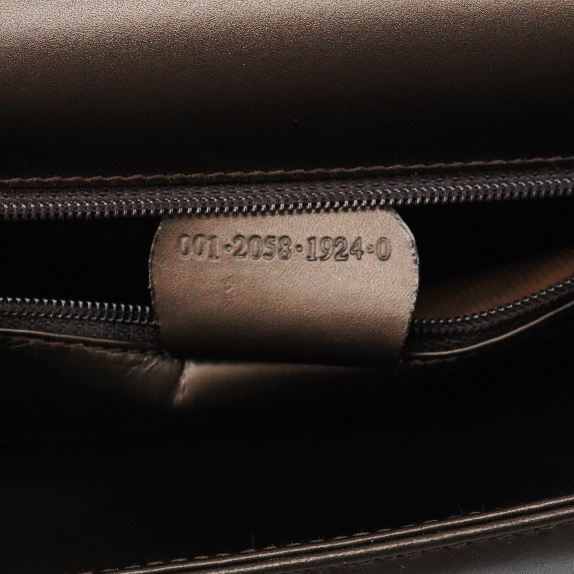 Gucci 001 2058 Brown Leather Frame Shoulder Bag