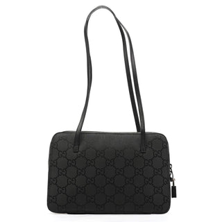 Gucci 001 3074 Black GG Nylon Tote Bag