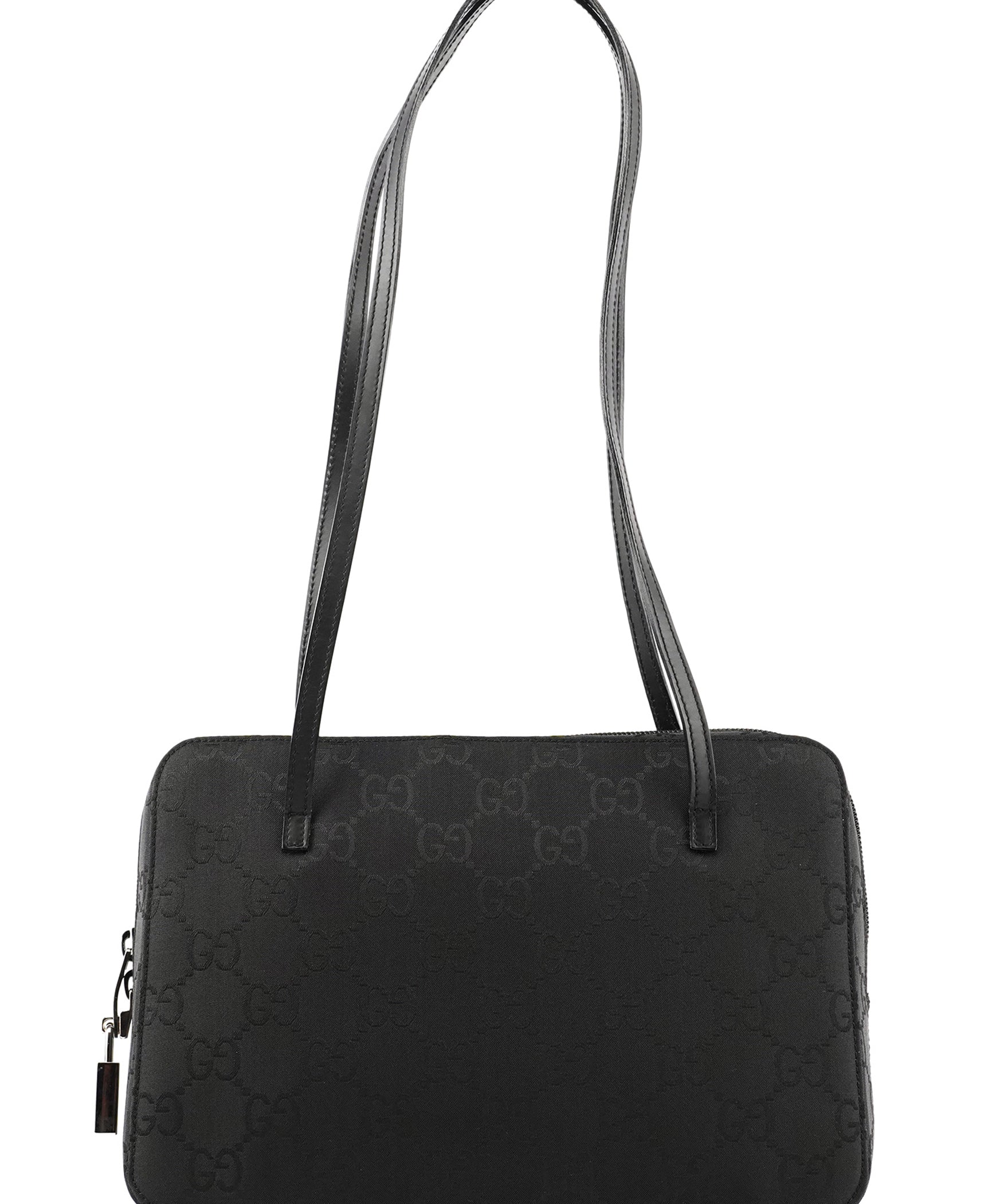 Gucci 001 3074 Black GG Nylon Tote Bag
