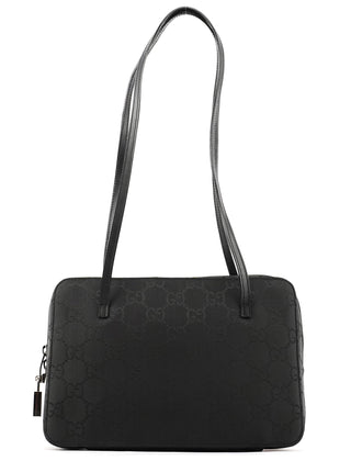 Gucci 001 3074 Black GG Nylon Tote Bag