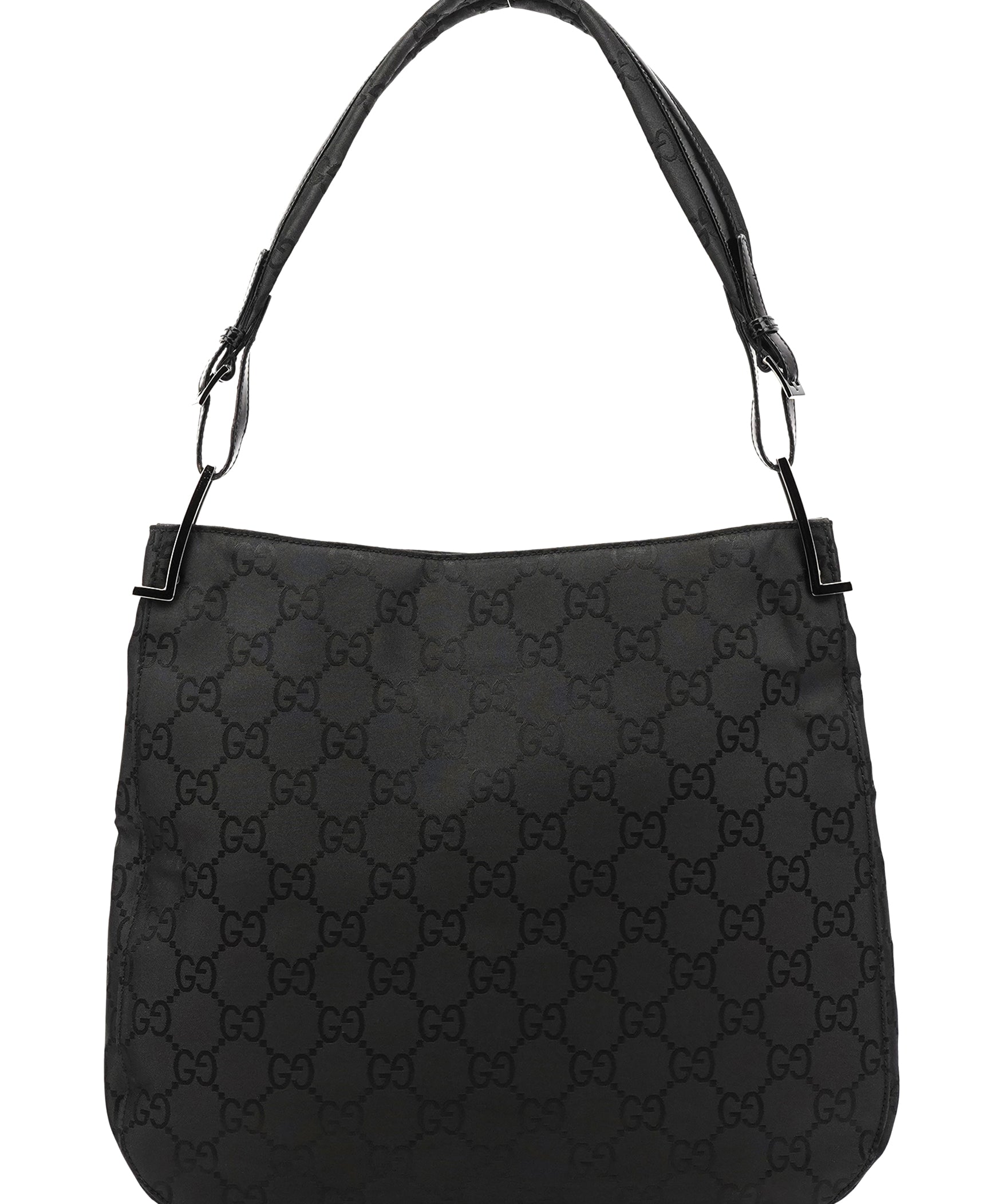 Gucci 001 3166 Black GG Nylon Shoulder Bag