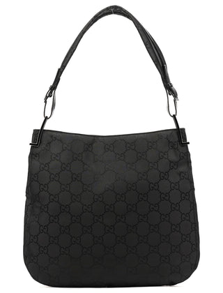 Gucci 001 3166 Black GG Nylon Shoulder Bag