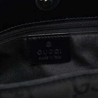Gucci 001 3166 Black GG Nylon Shoulder Bag