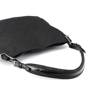Gucci 001 3166 Black GG Nylon Shoulder Bag