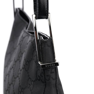 Gucci 001 3166 Black GG Nylon Shoulder Bag