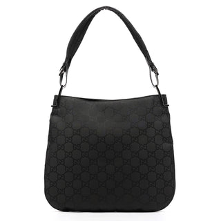 Gucci 001 3166 Black GG Nylon Shoulder Bag