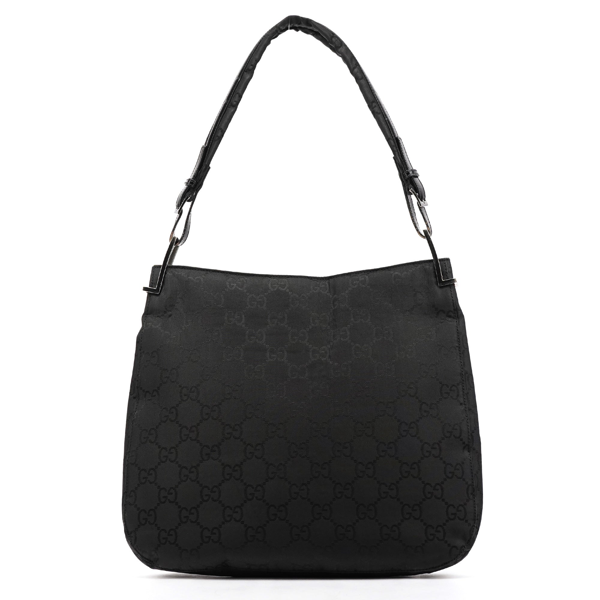 Gucci 001 3166 skuldertaske i sort GG nylon