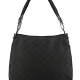 Gucci 001 3166 skuldertaske i sort GG nylon