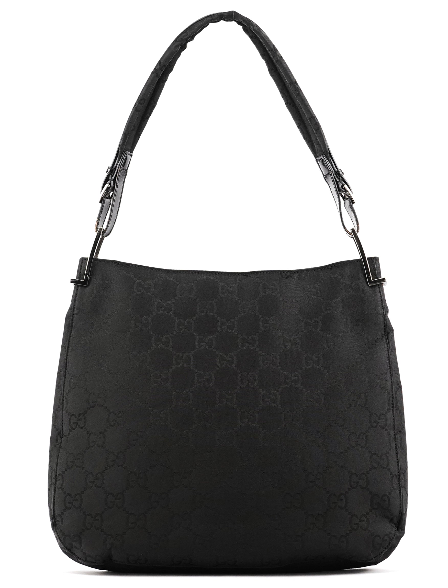 Gucci 001 3166 skuldertaske i sort GG nylon