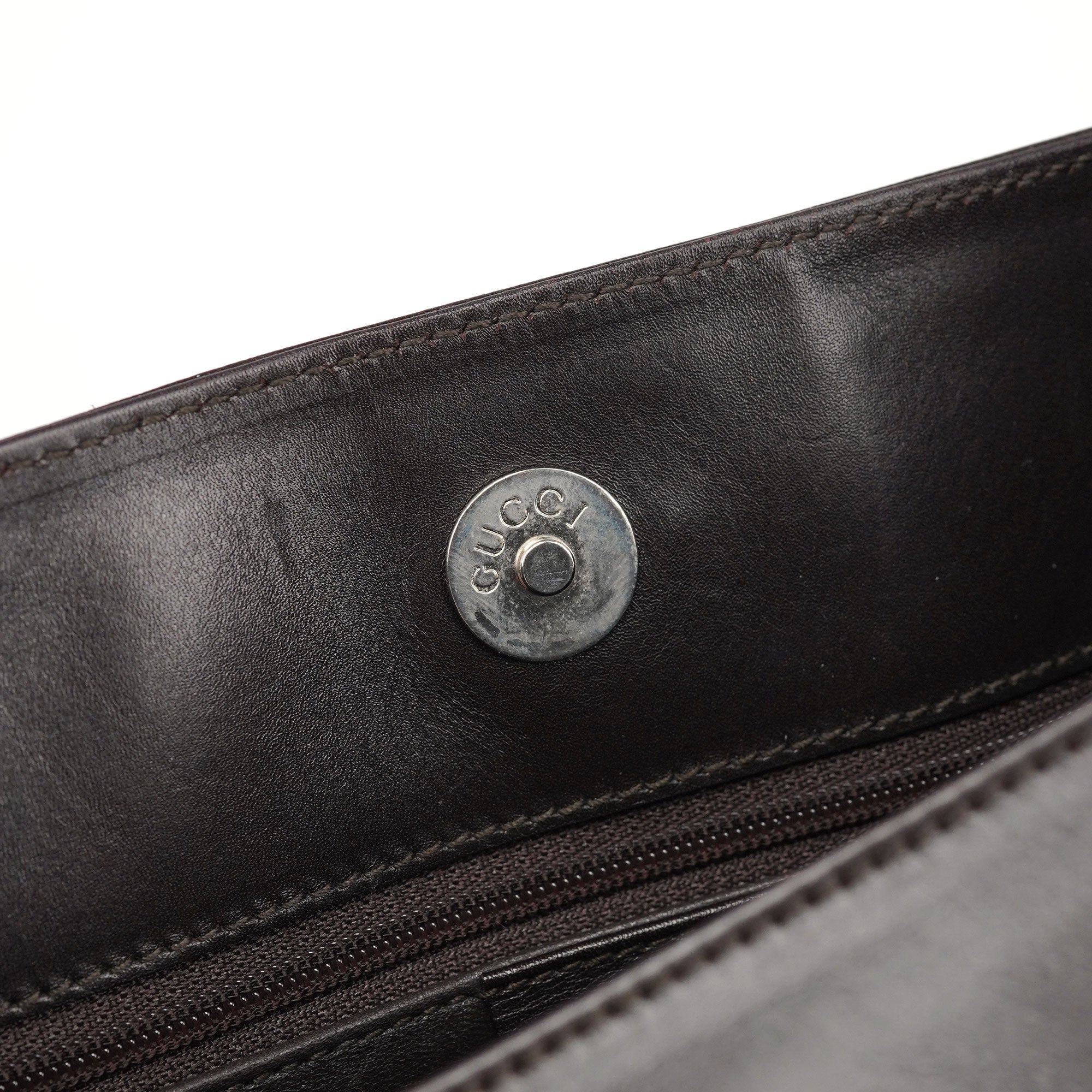Gucci 001 3167 Brown Calfskin Hobo Shoulder Bag