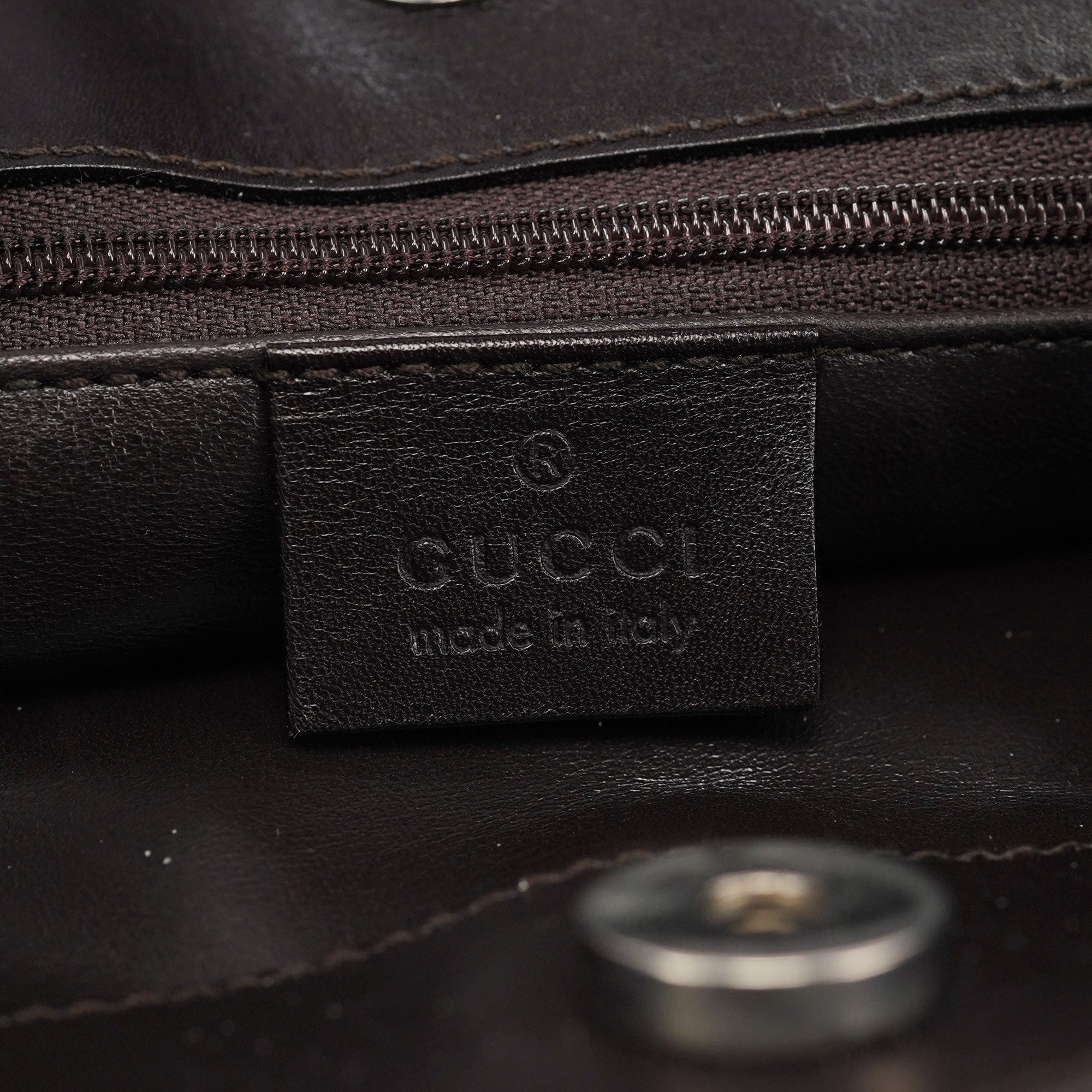Gucci 001 3167 Brown Calfskin Hobo Shoulder Bag