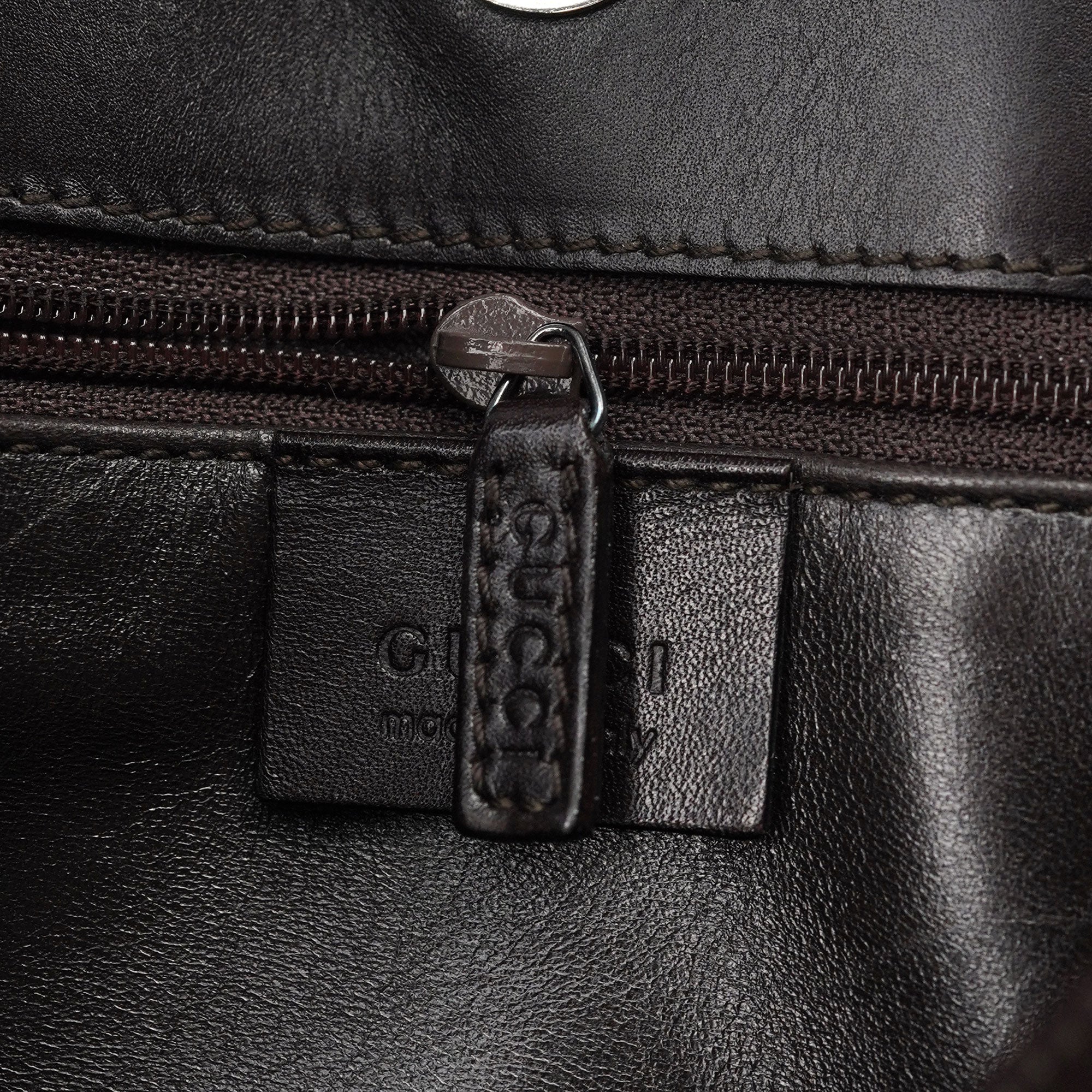 Gucci 001 3167 Brown Calfskin Hobo Shoulder Bag