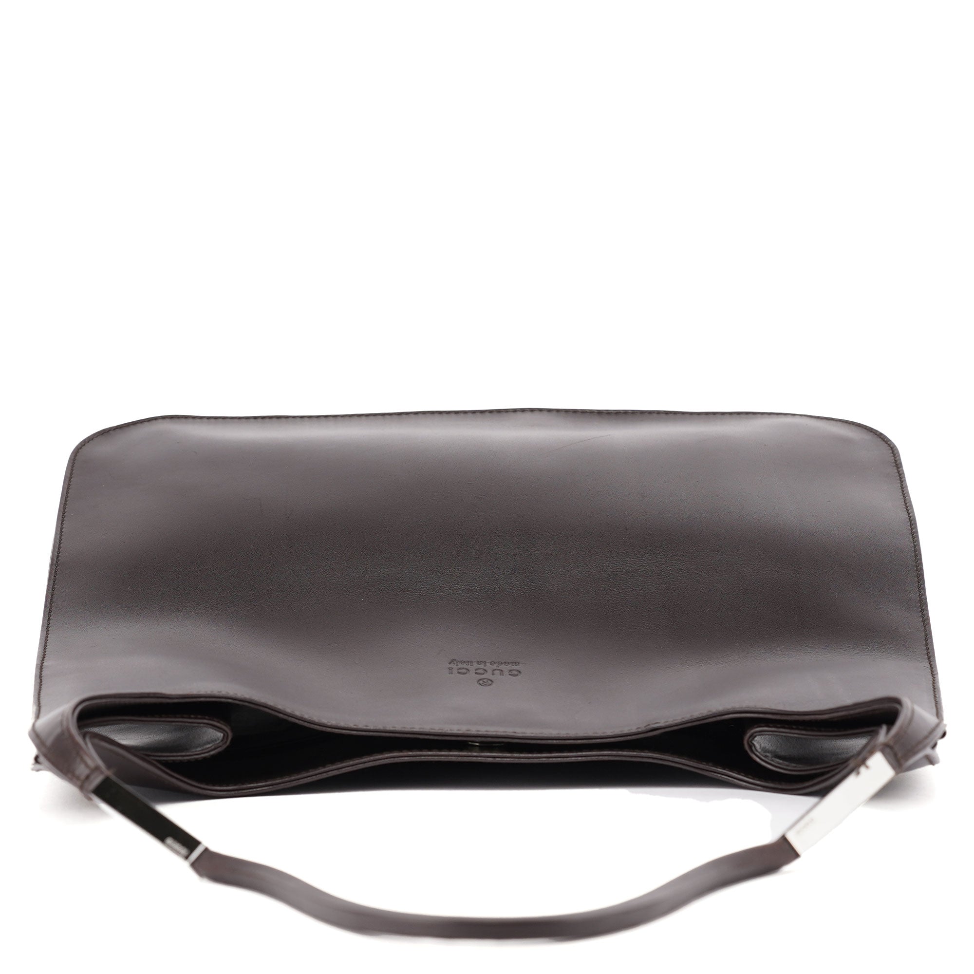 Gucci 001 3167 Brown Calfskin Hobo Shoulder Bag