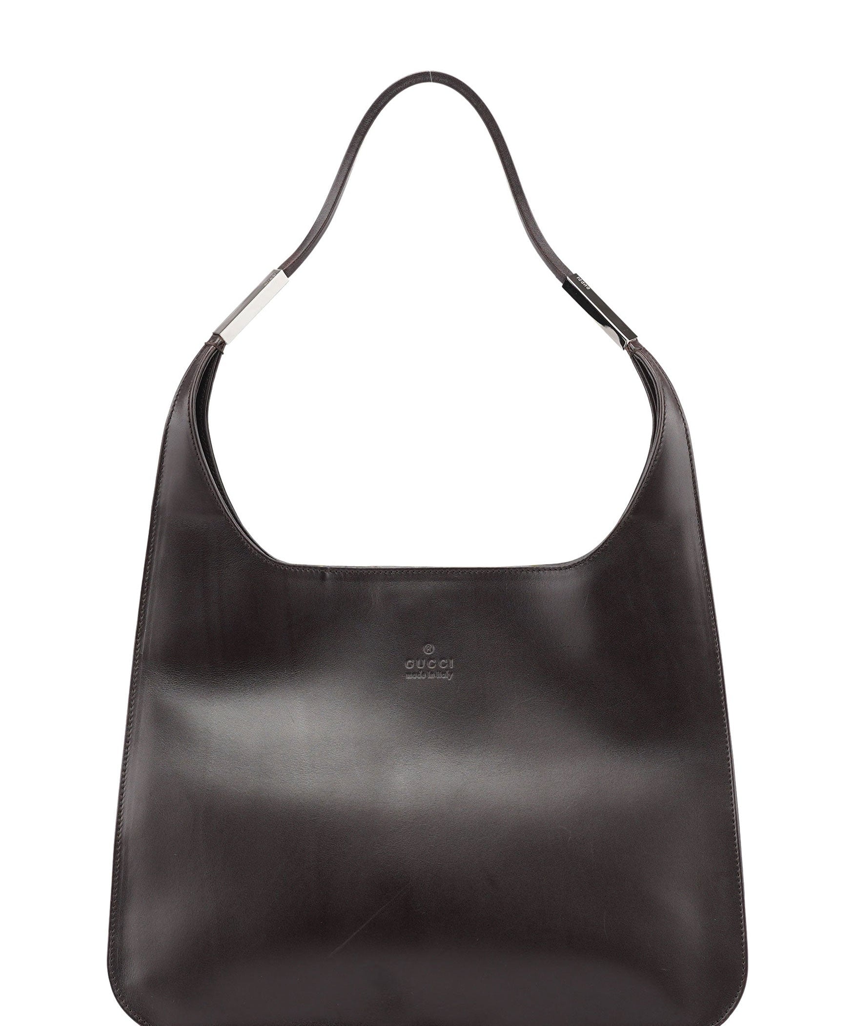 Gucci 001 3167 Brown Calfskin Hobo Shoulder Bag