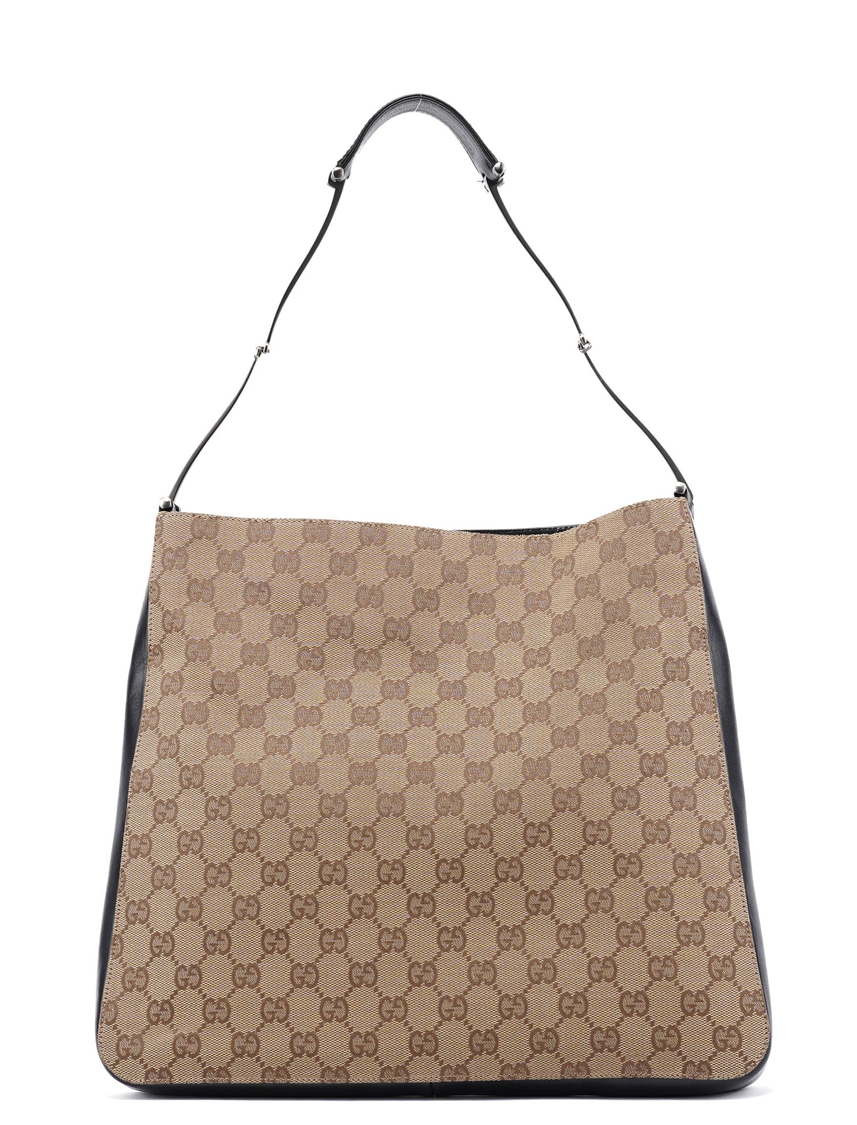 Gucci 001 3181 Beige GG Horsebit Shoulder Bag