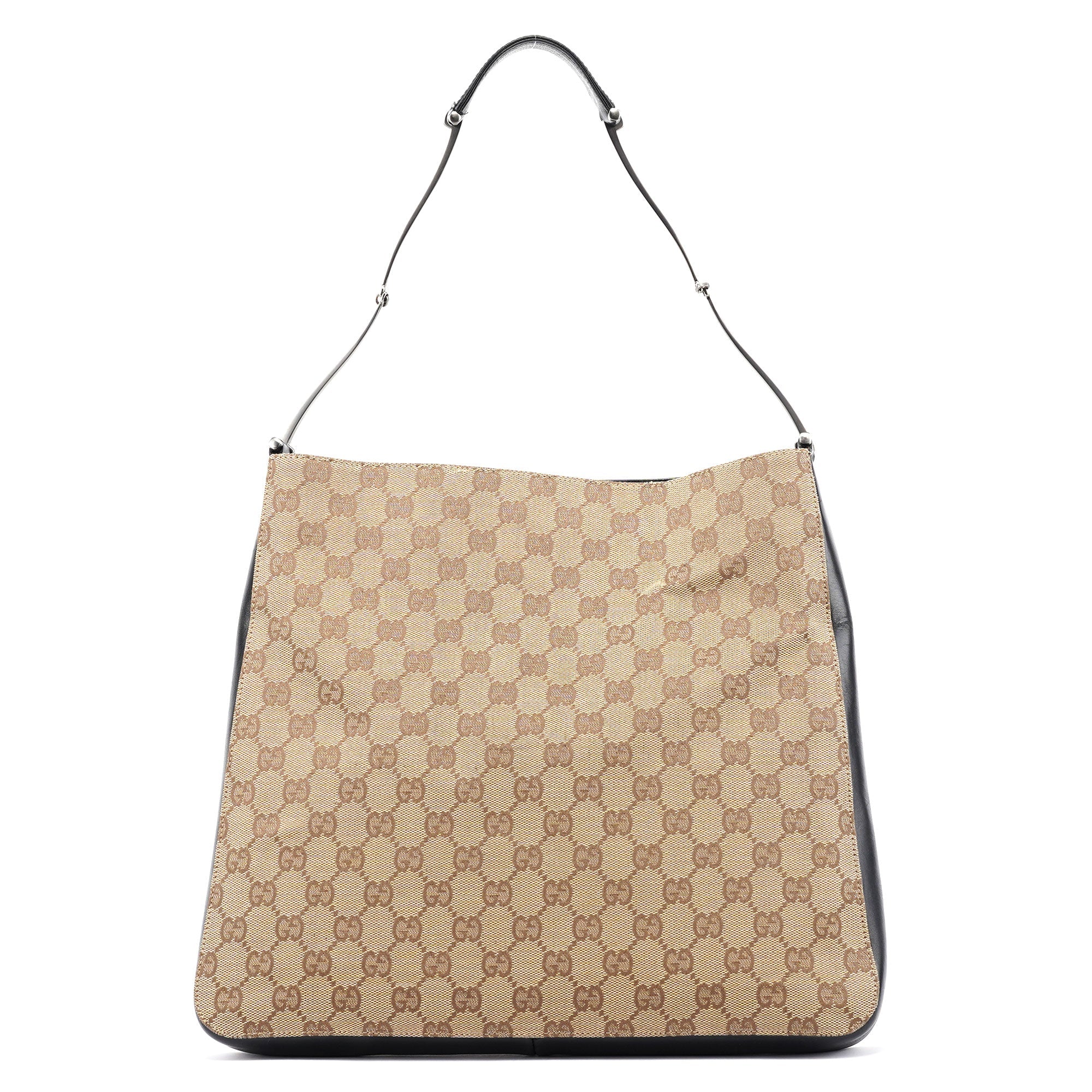 Gucci 001 3181 Beige GG Horsebit Shoulder Bag