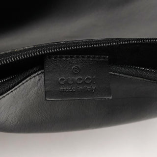 Gucci 001 3185 Black Leather Horsebit Hobo Shoulder Bag