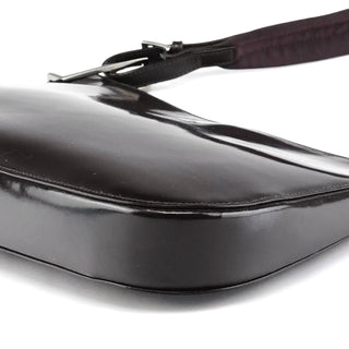 Gucci 001 3193 Brown Patent Leather Shoulder Bag