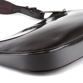 Gucci 001 3193 Brown Patent Leather Shoulder Bag