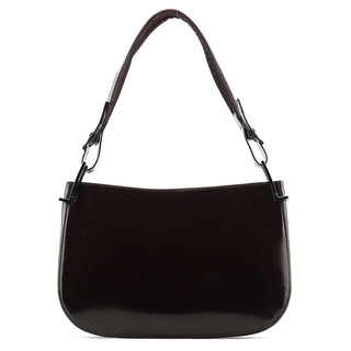 Gucci 001 3193 Brown Patent Leather Shoulder Bag