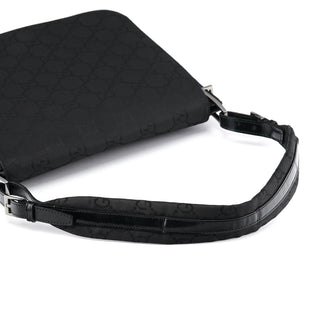 Gucci 001 3195 Black GG Flap Shoulder Bag