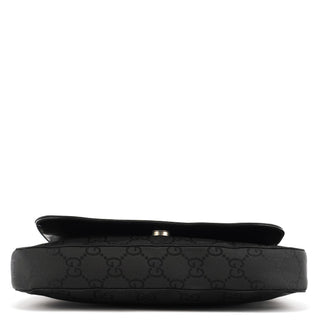 Gucci 001 3195 Black GG Flap Shoulder Bag