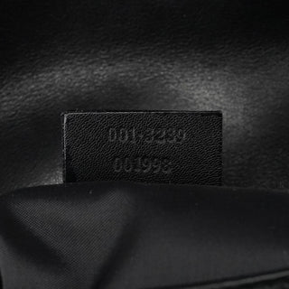 Gucci 001 3239 Black Leather Bamboo Shoulder Bag