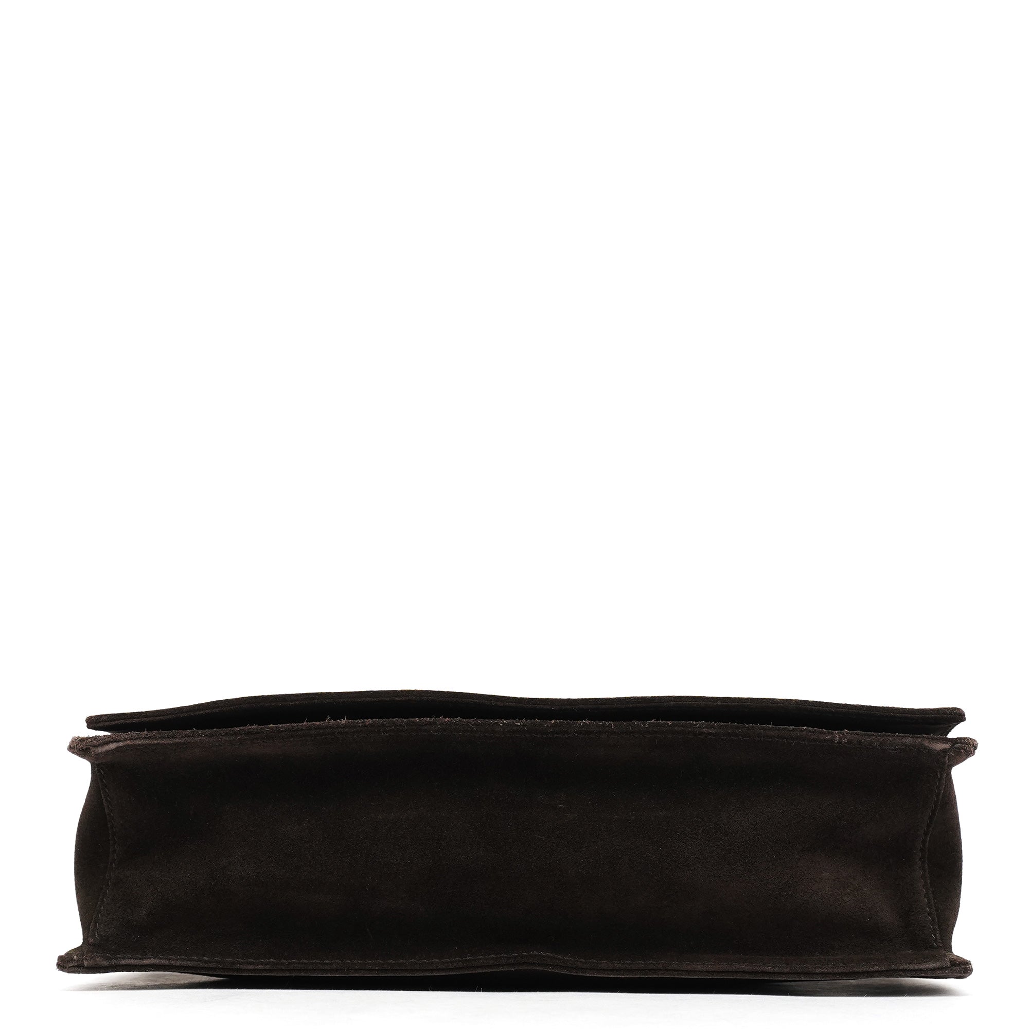 Gucci 001 3239 Sac porté épaule Bamboo en daim marron