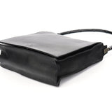 Gucci 001 3243 Black Calfskin Bamboo Flap Shoulder Bag