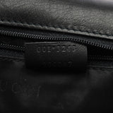 Gucci 001 3243 Black Calfskin Bamboo Flap Shoulder Bag
