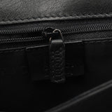 Gucci 001 3243 Black Calfskin Bamboo Flap Shoulder Bag