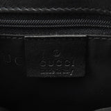 Gucci 001 3243 Black Calfskin Bamboo Flap Shoulder Bag