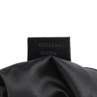 Gucci 001 3244 Black Calfskin Bamboo Shoulder Bag