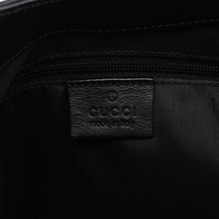 Gucci 001 3244 Black Calfskin Bamboo Shoulder Bag