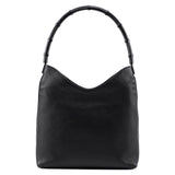 Gucci 001 3244 Black Leather Bamboo Shoulder Bag