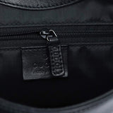 Gucci 001 3244 Black Leather Bamboo Shoulder Bag