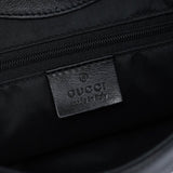 Gucci 001 3244 Black Leather Bamboo Shoulder Bag