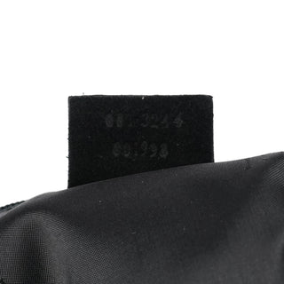 Gucci 001 3244 Black Suede Bamboo Shoulder Bag