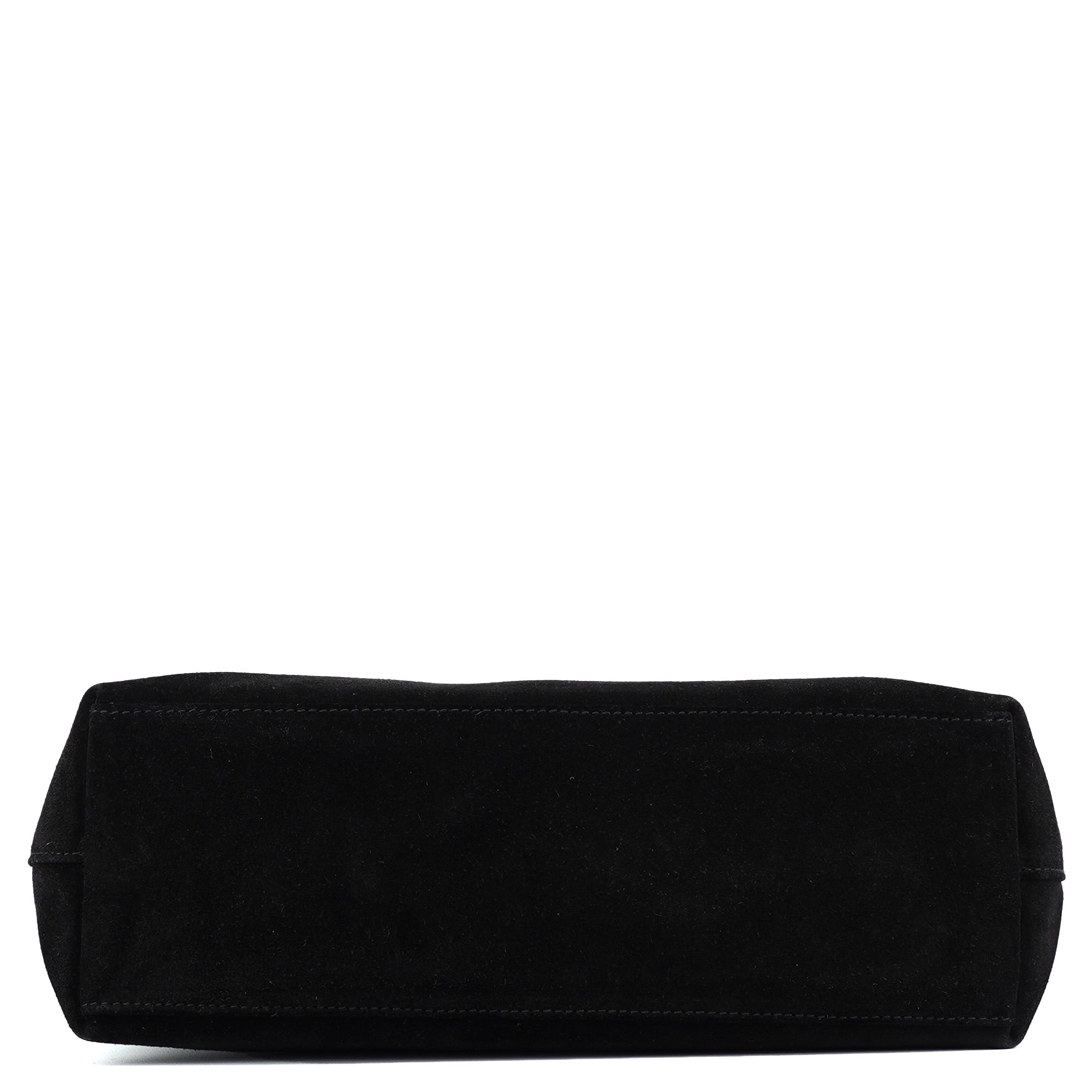 Gucci 001 3244 Sac porté épaule Bamboo en daim noir