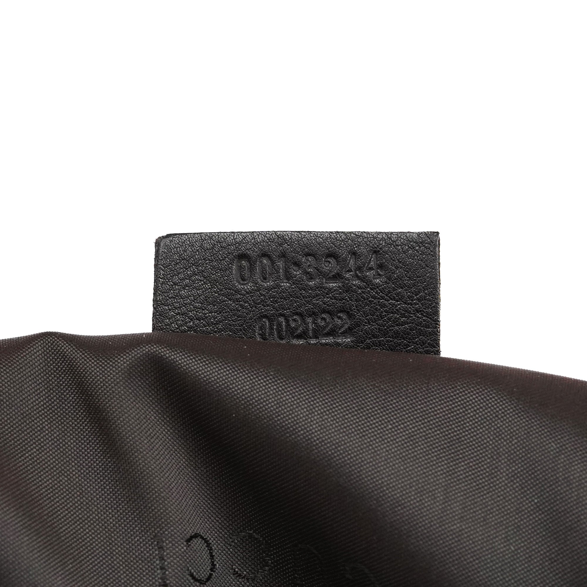 Gucci 001 3244 Borsa a spalla Bamboo in pelle di vitello marrone