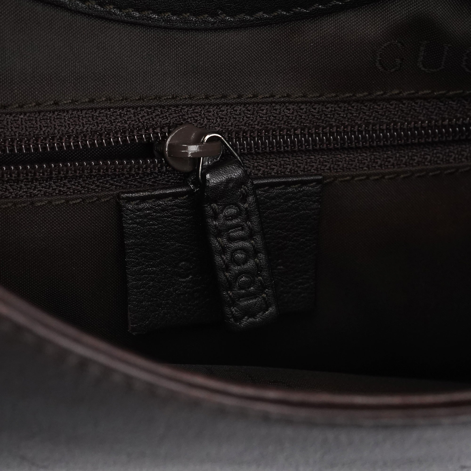 Gucci 001 3244 Borsa a spalla Bamboo in pelle di vitello marrone